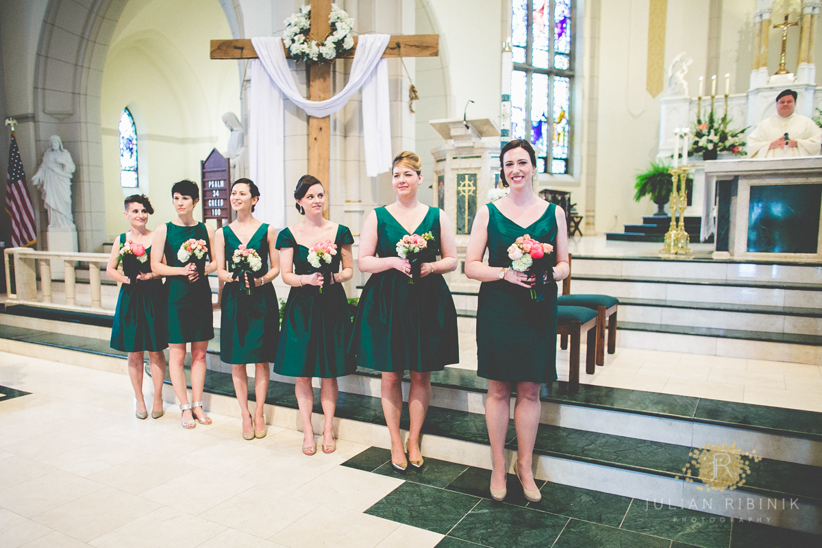 Bridesmaids at a wedding in New Jersey