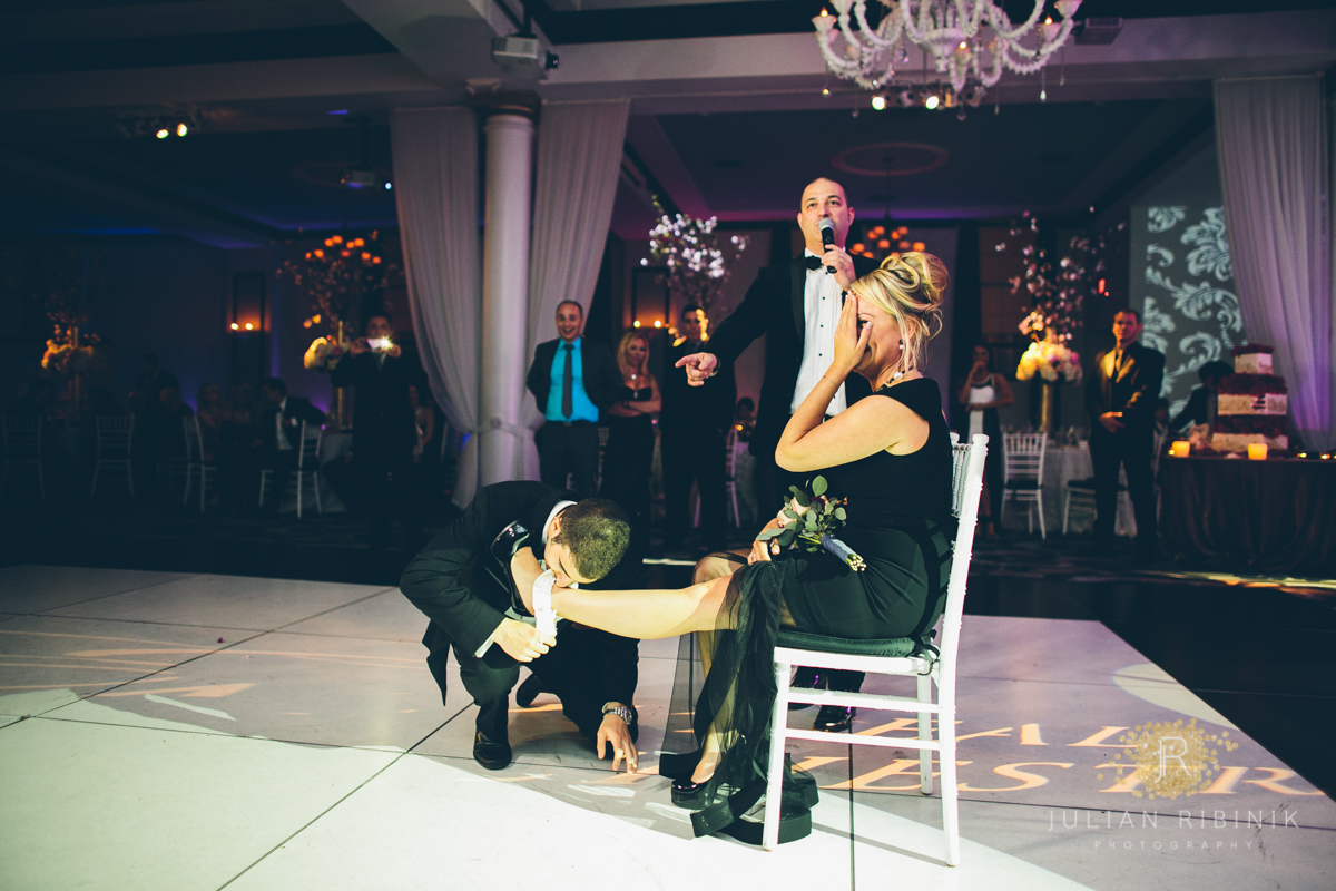 A fun moment at the end of the reception