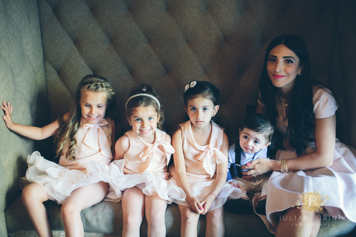 Children at a wedding reception in new york