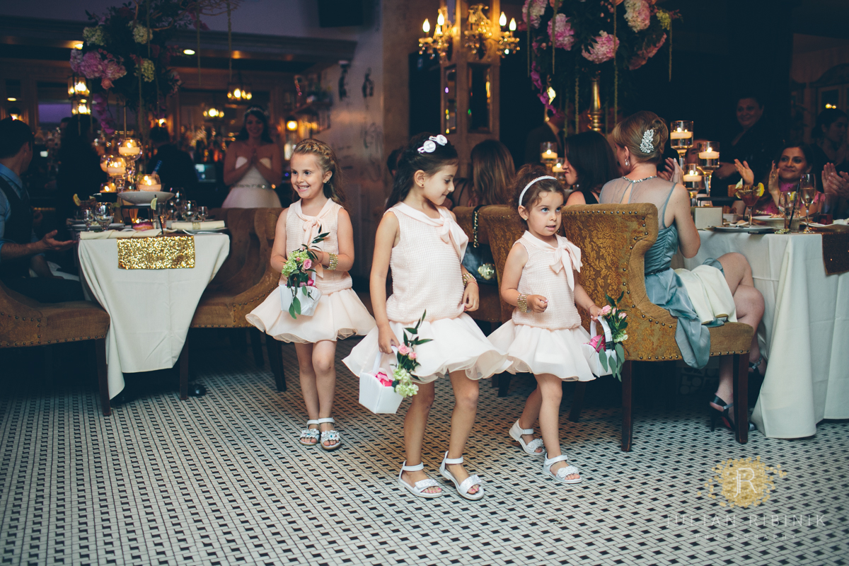 Flower girls coming down the aisle