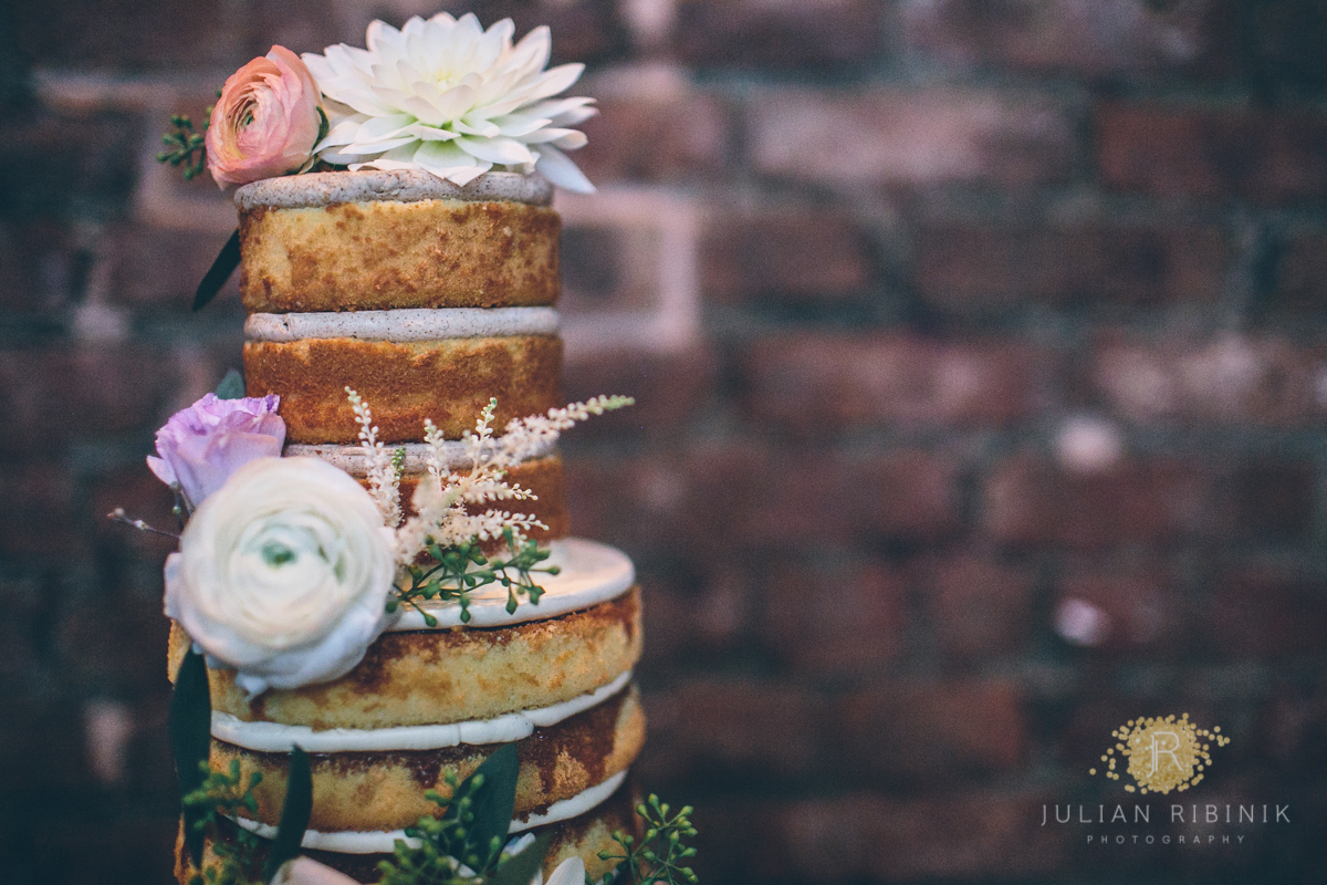 Macro shot of wedding cake