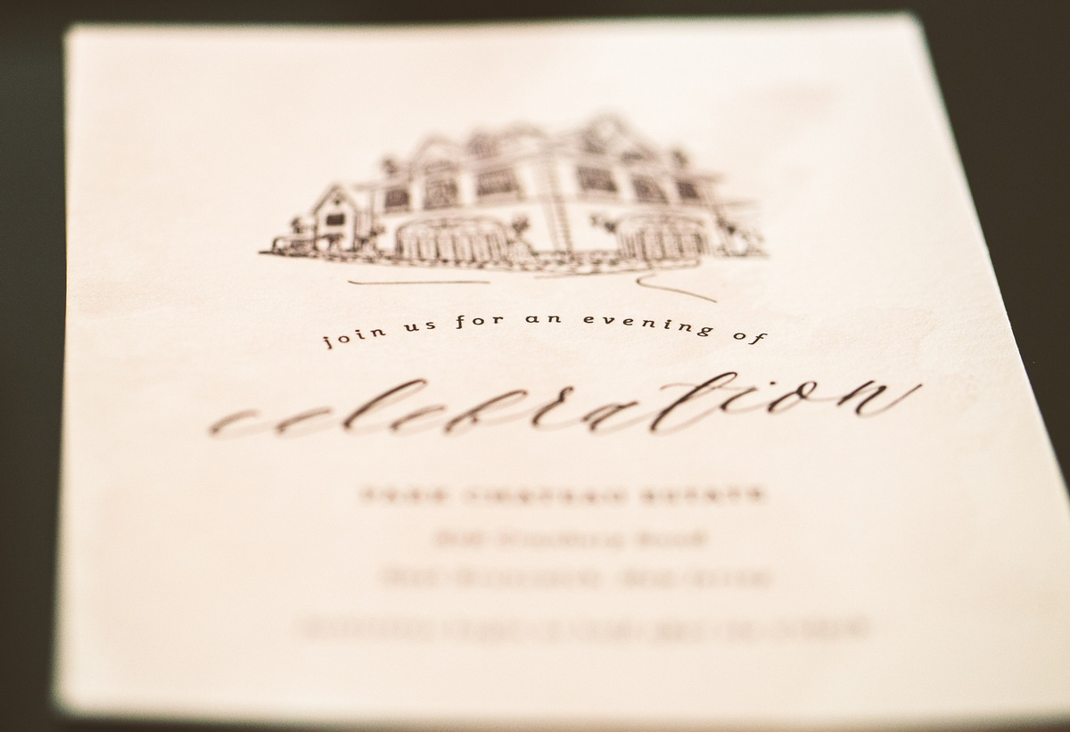 An wedding invitation to a top New Jersey wedding venue