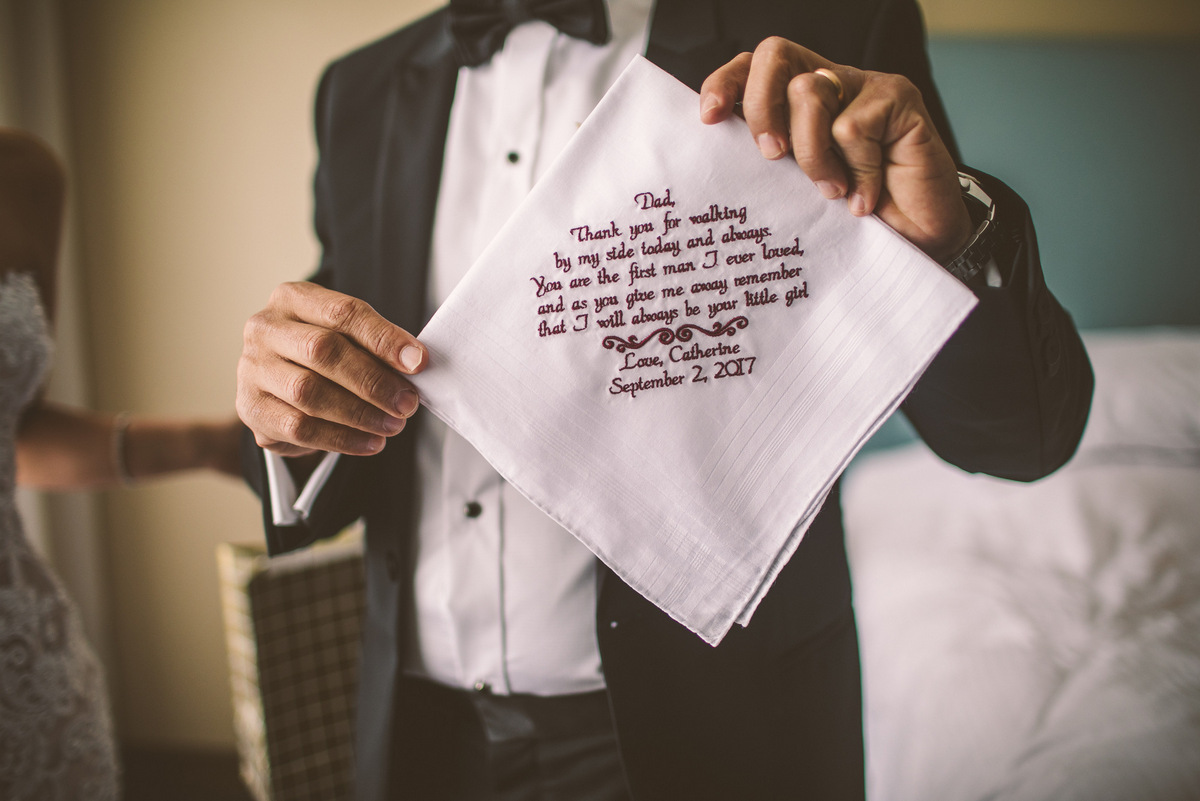 A bride's thank you gift to her father