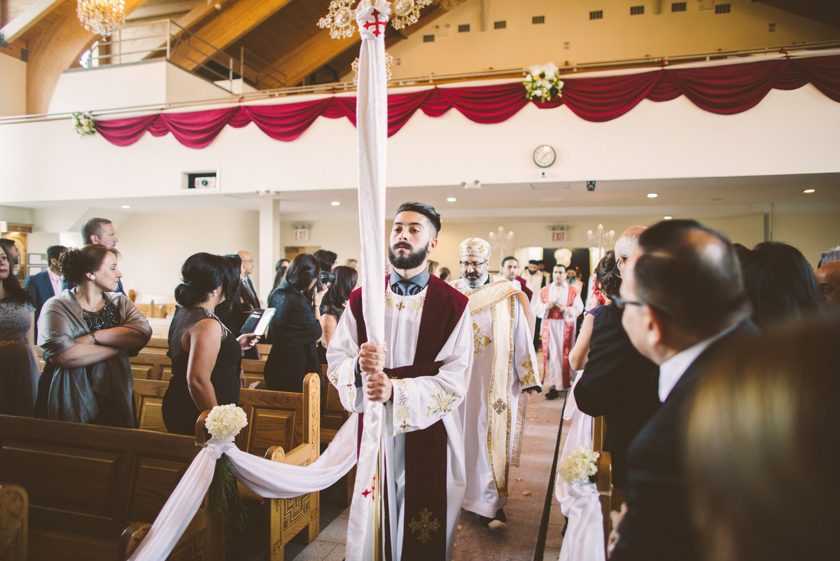 The beginning of the Coptic ceremony