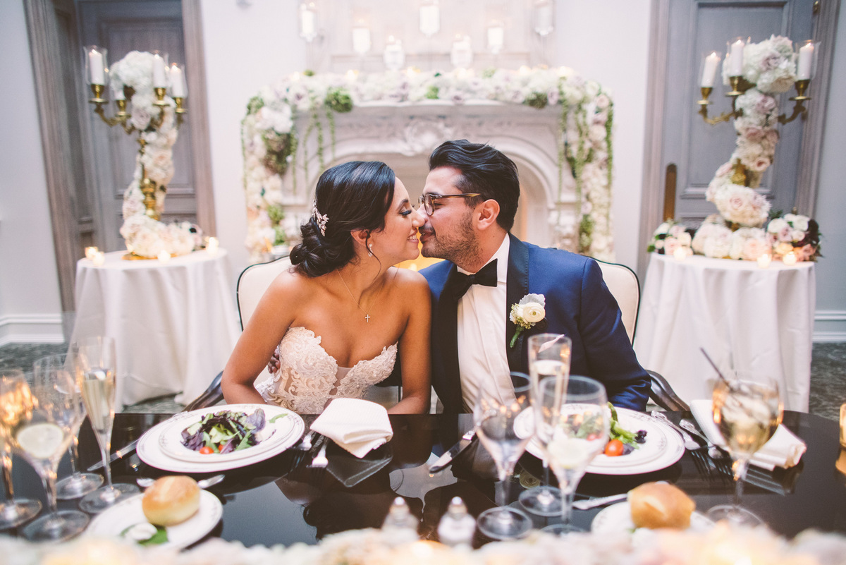 A table for two at this Park Chateau wedding