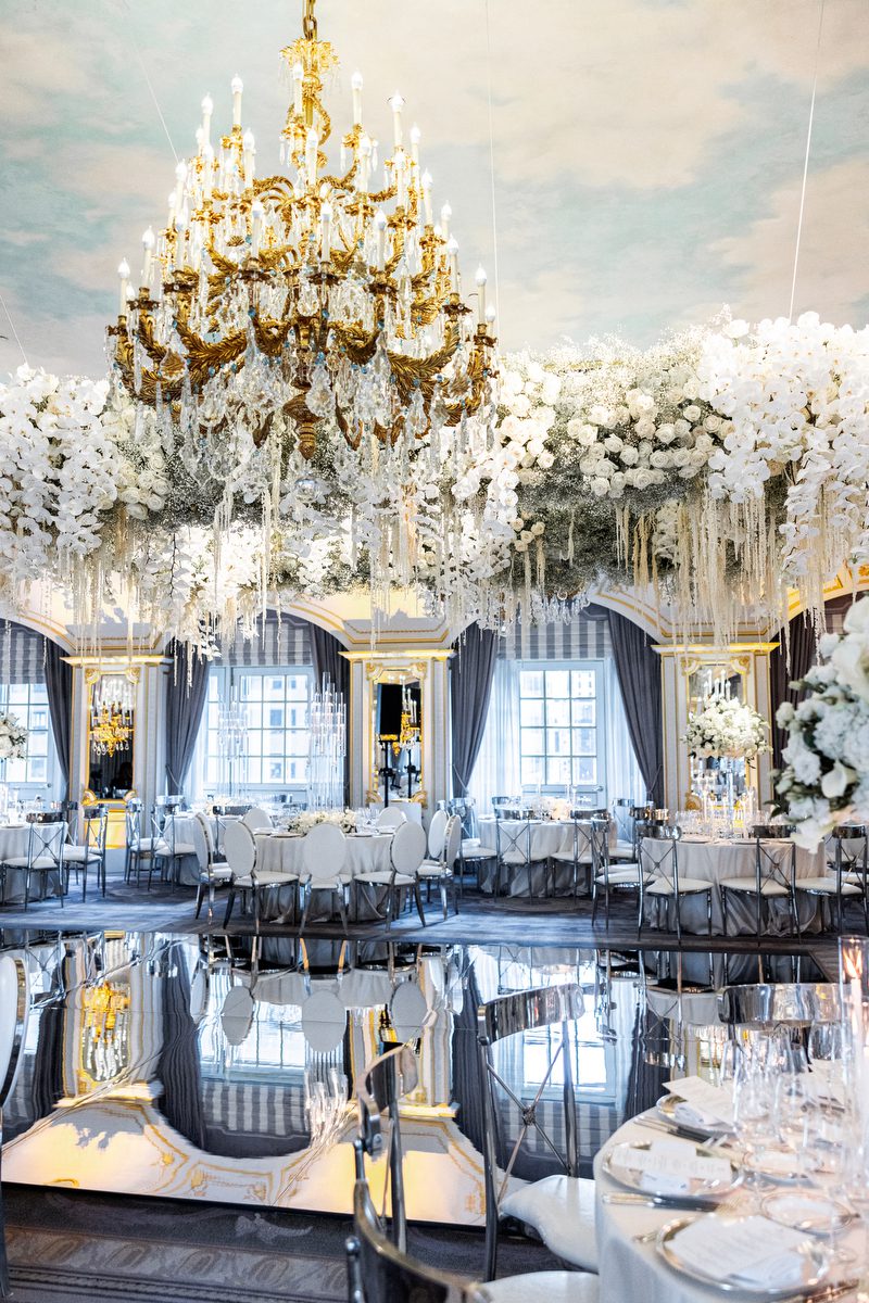 Bride in motion in her wedding dress at St Regis New York — Julian Ribinik