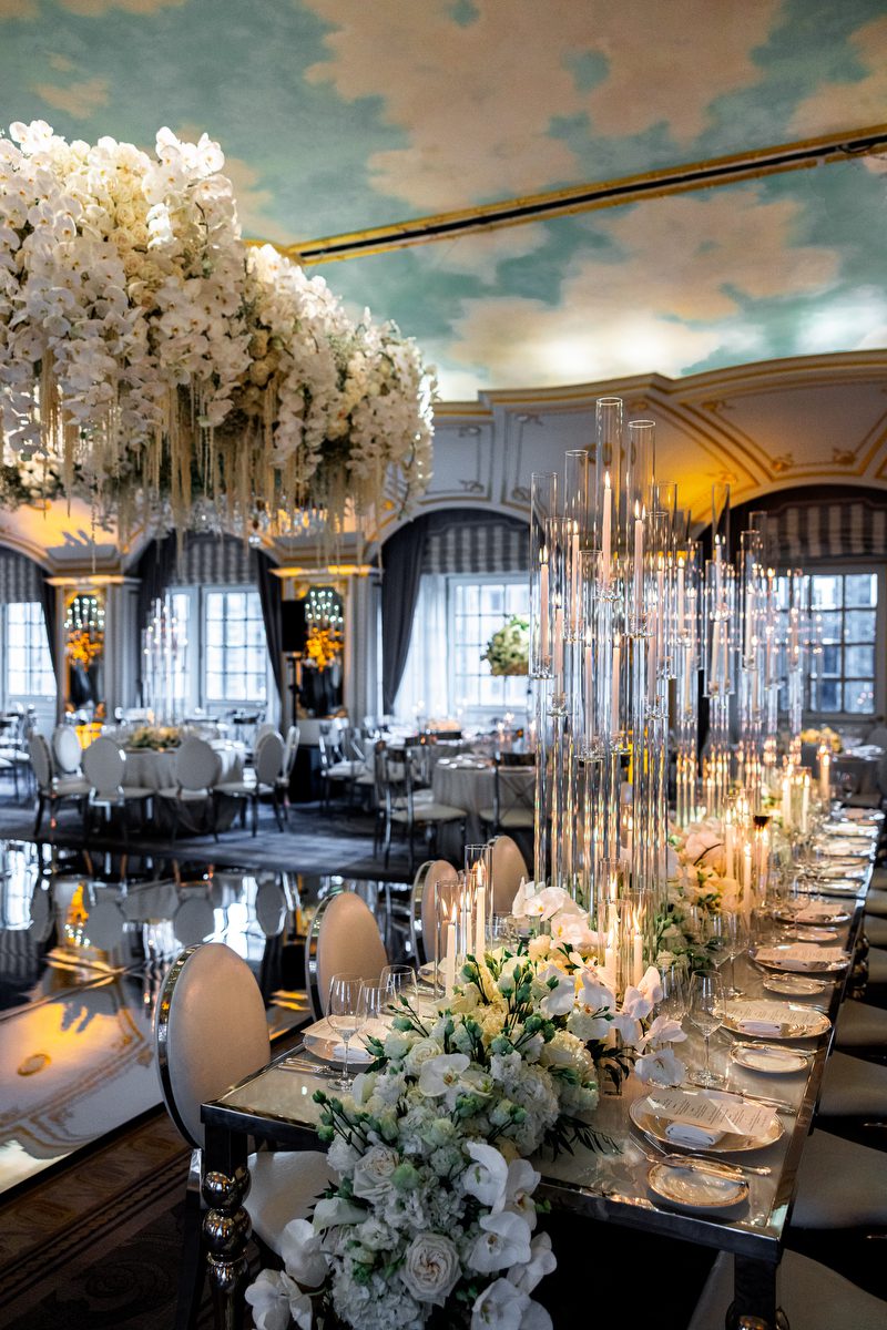 Bridal portrait with wedding party off-camera at St Regis NY — Julian Ribinik