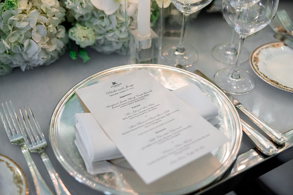 Reception detail at the St Regis New York