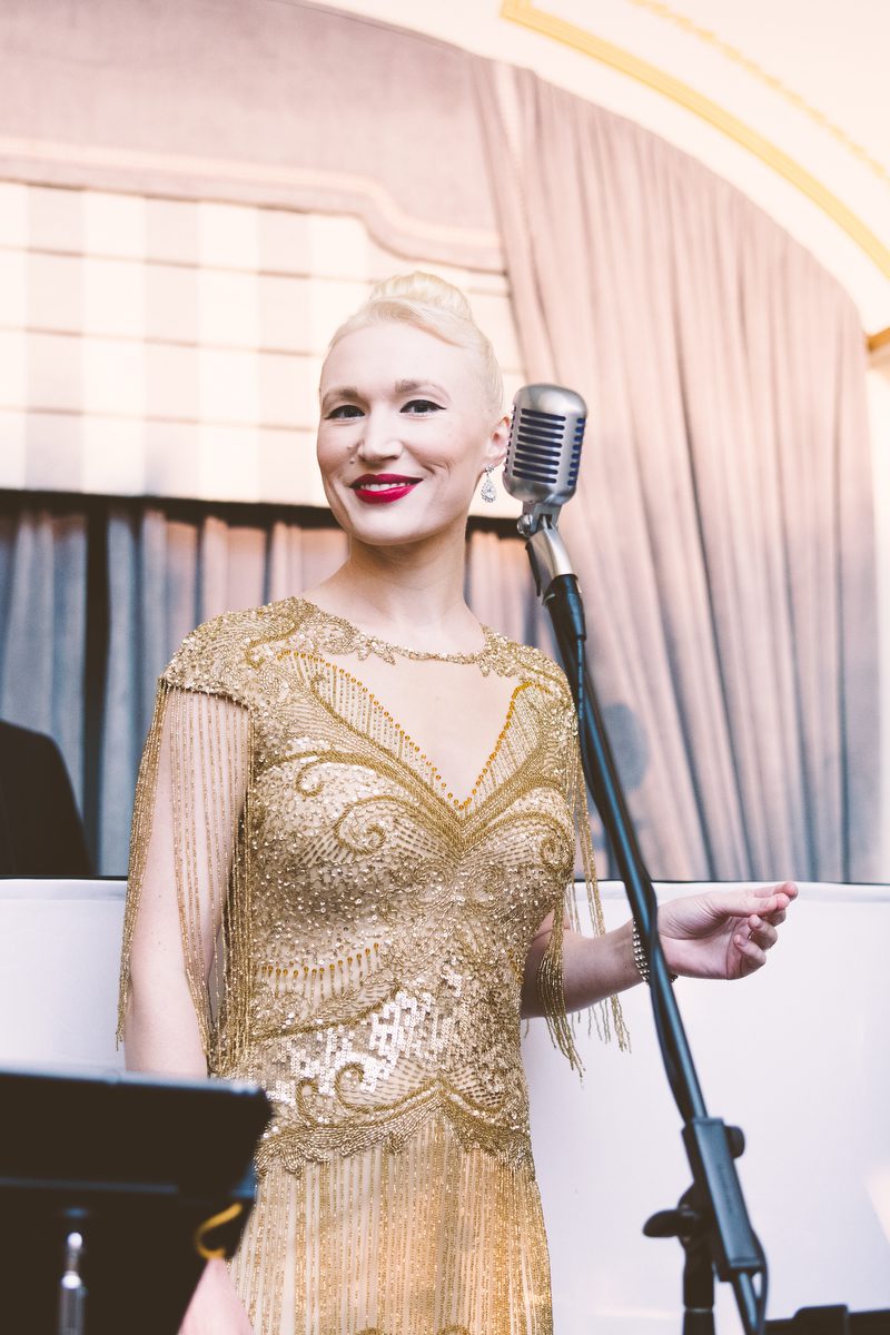 Singer performing in the St Regis ballroom