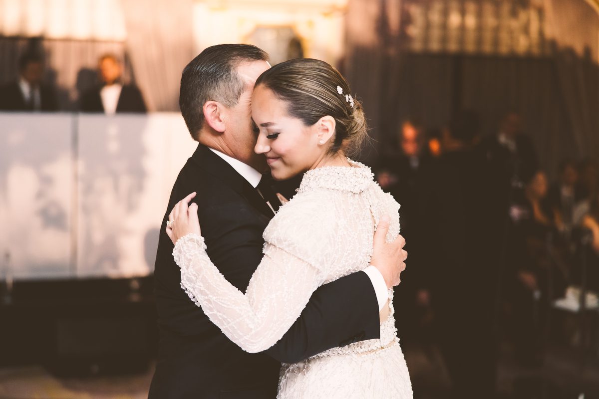Father and daughter dance at the St Regis