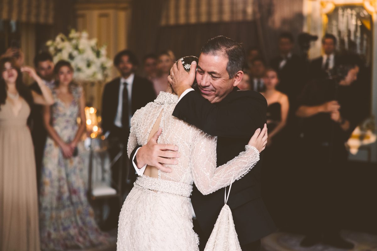Guests in color on the dance floor