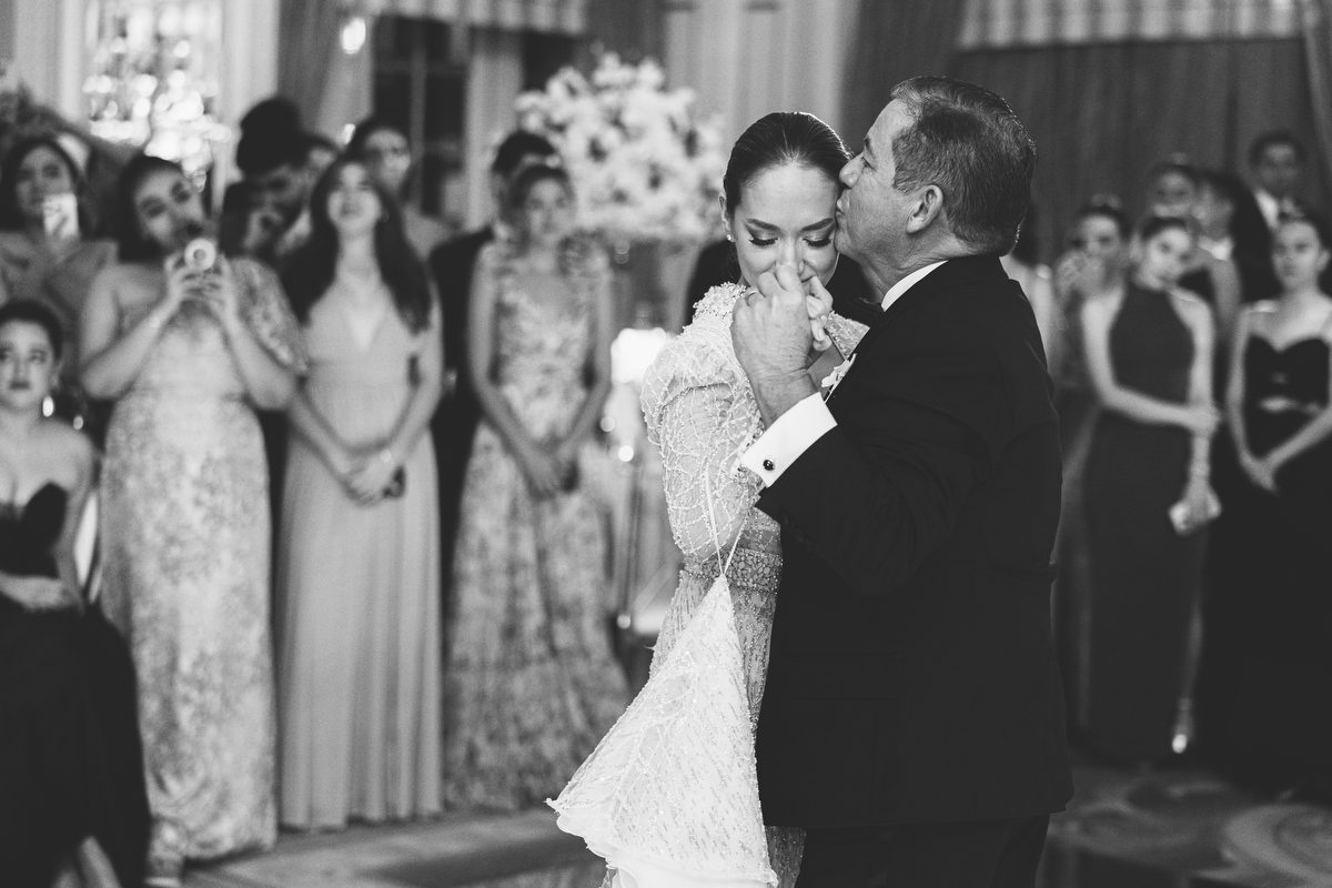 Bride in her second Pronovias gown