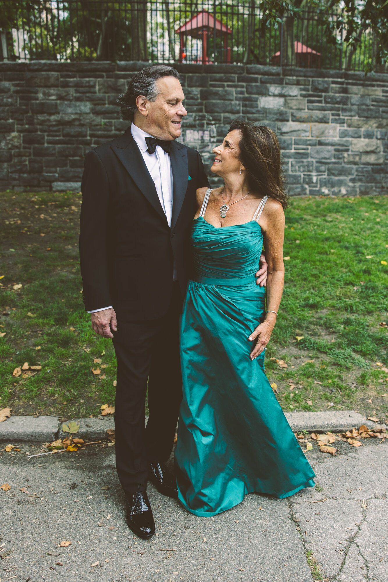 Parents photographed together before a Guastavino's NYC wedding