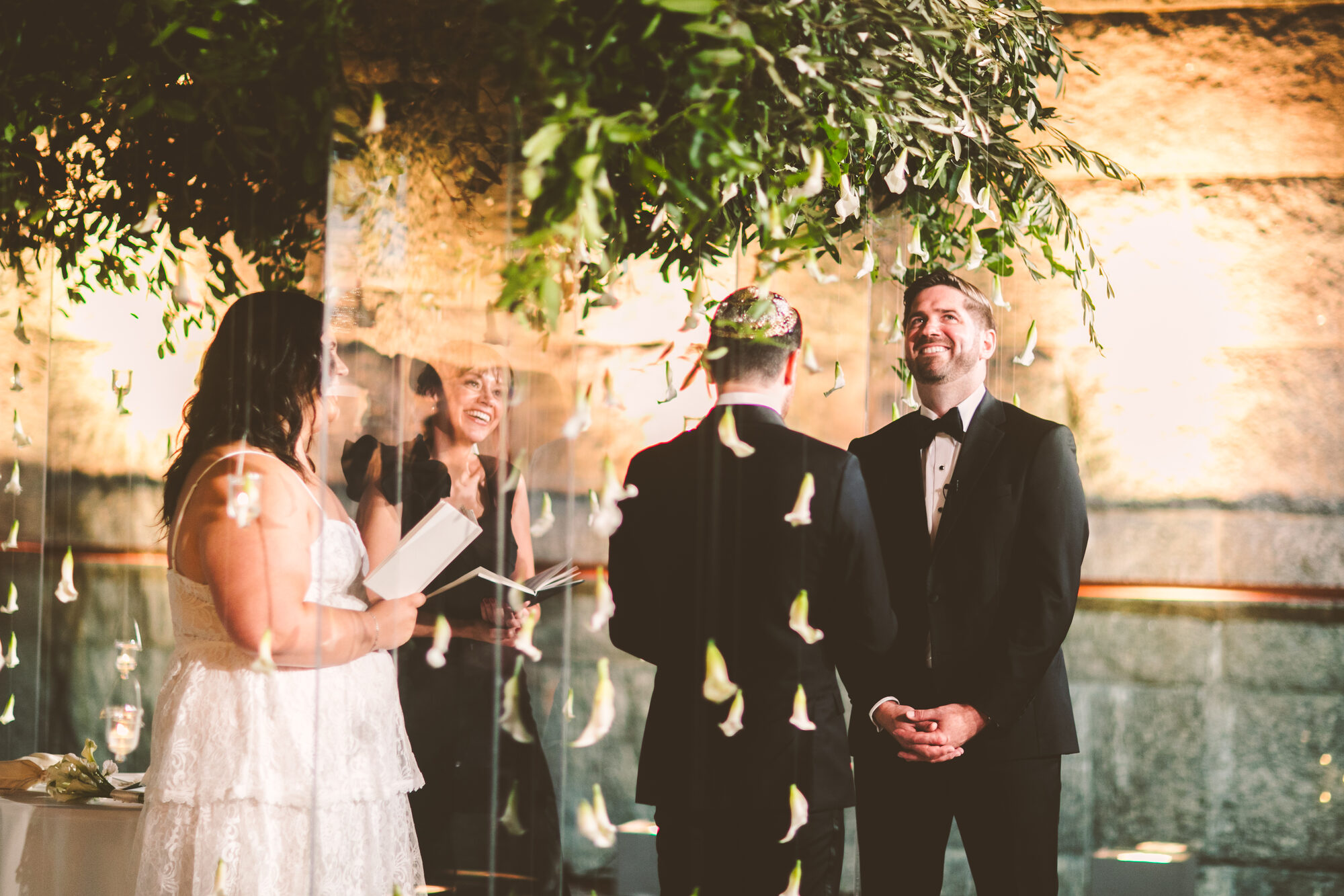 A friend co-officiating the ceremony at Guastavino's in New York City