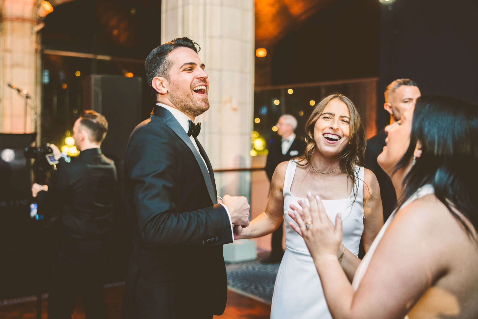 Guests on the dance floor at a Guastavino's wedding