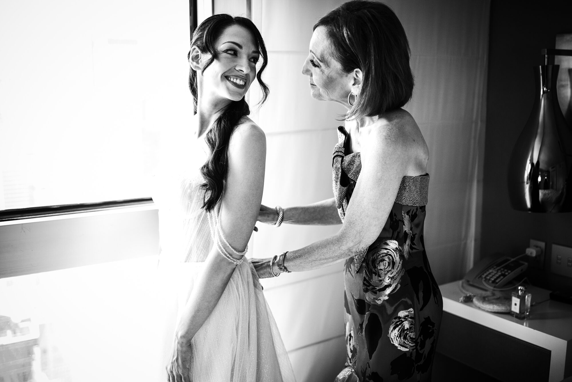 Bride with her mother before the ceremony