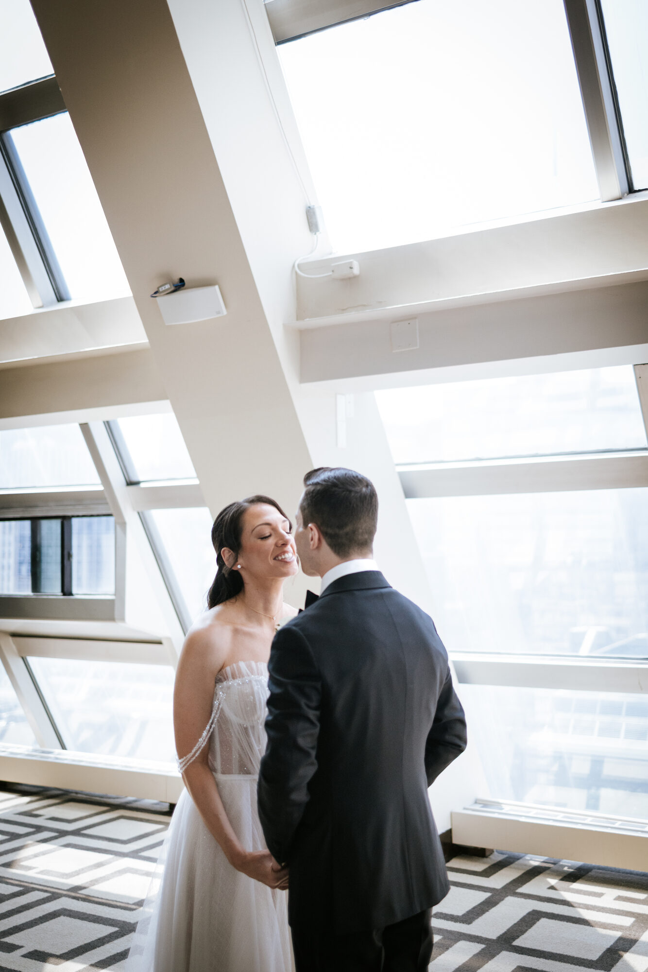 Bridal portrait in window light