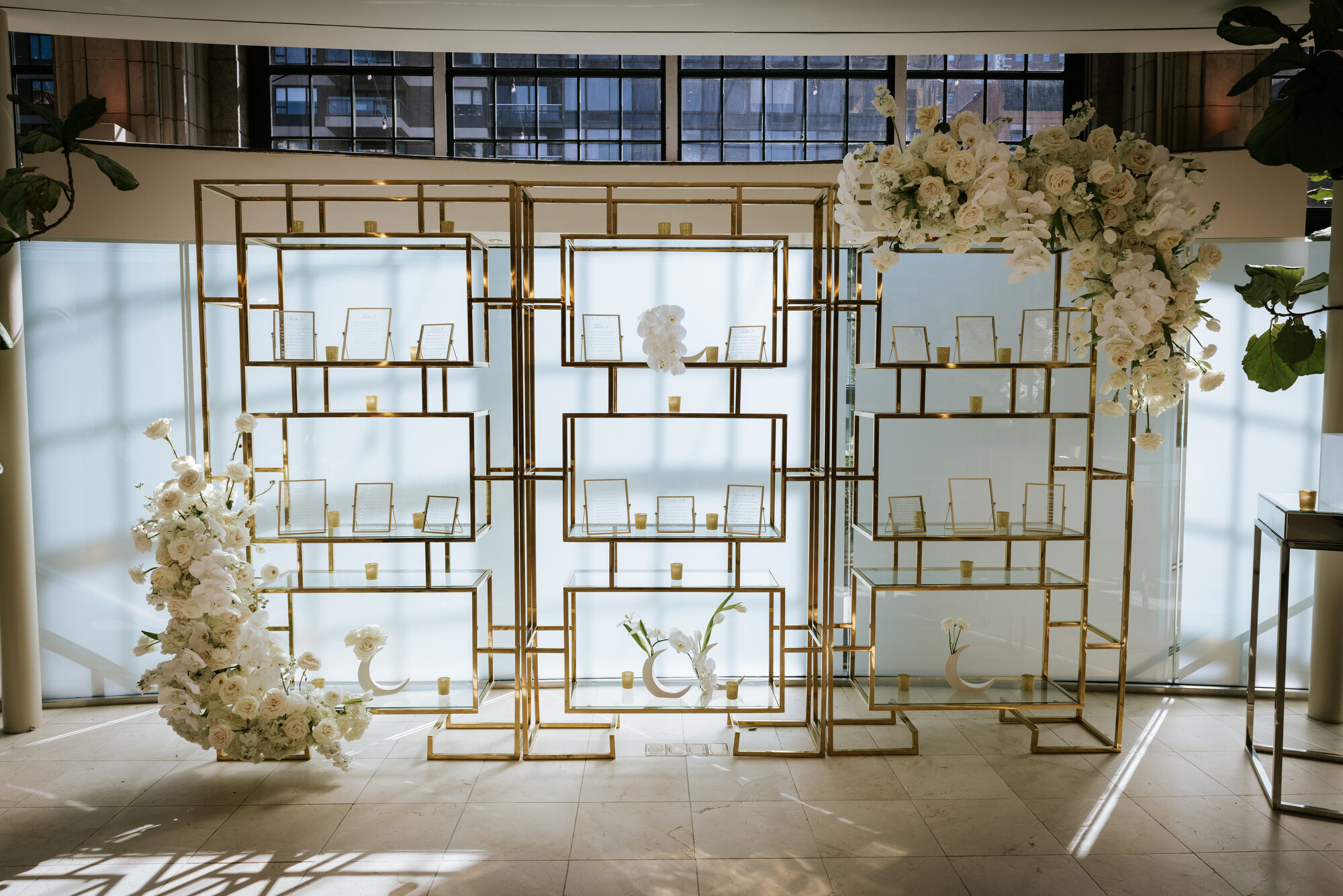 Bride and groom outside Guastavino's in New York City