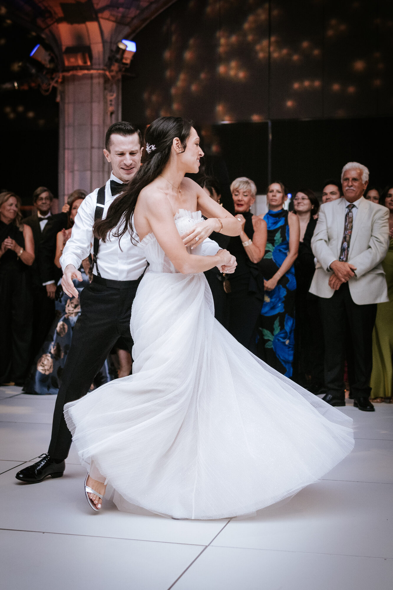 Dance floor at a Guastavino's wedding reception