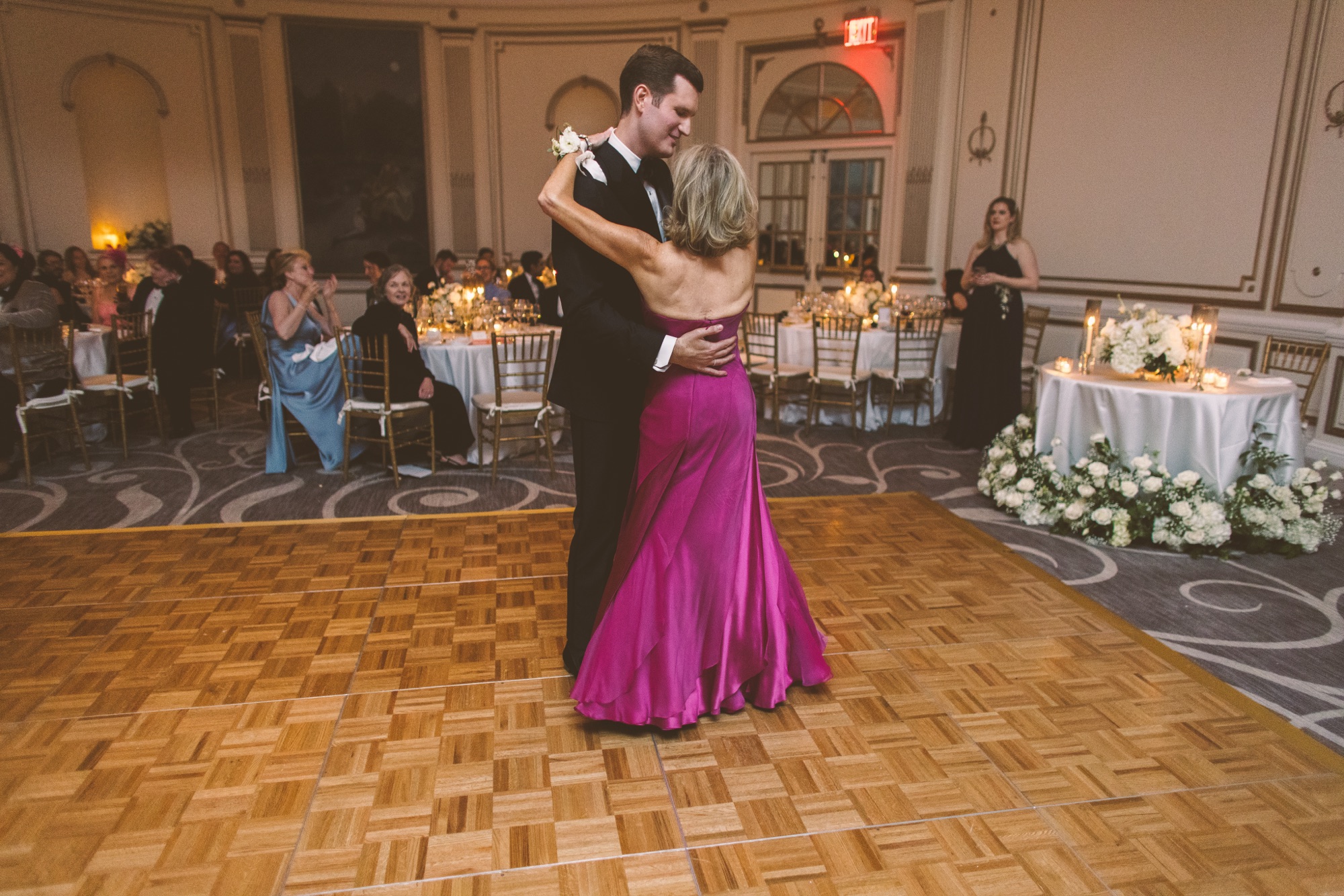 Dancing on the parquet ballroom floor at the Lotte New York Palace