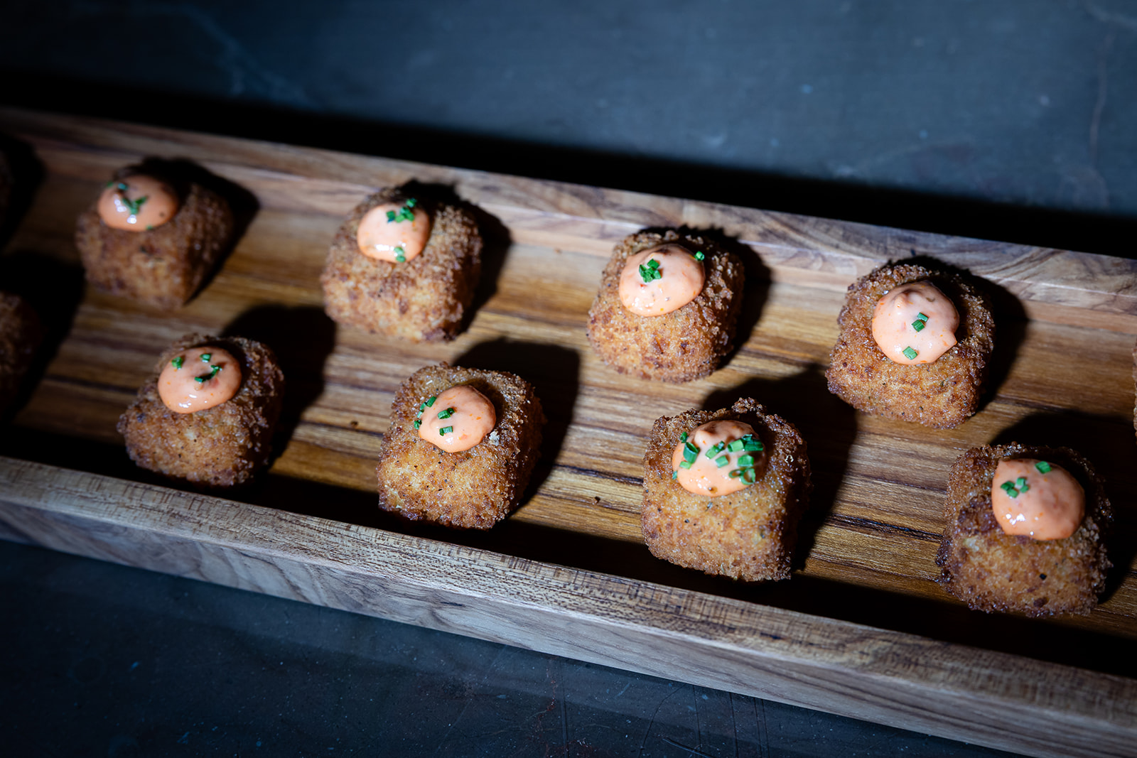 Passed hors d'oeuvres at The Jazz Club at Aman New York