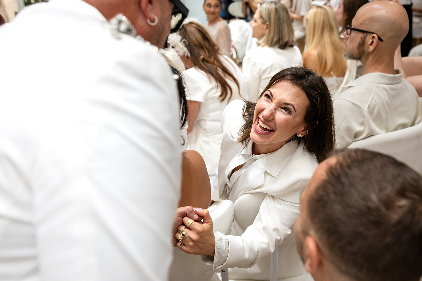 Guest laughing during the Timeless vs Trend panel