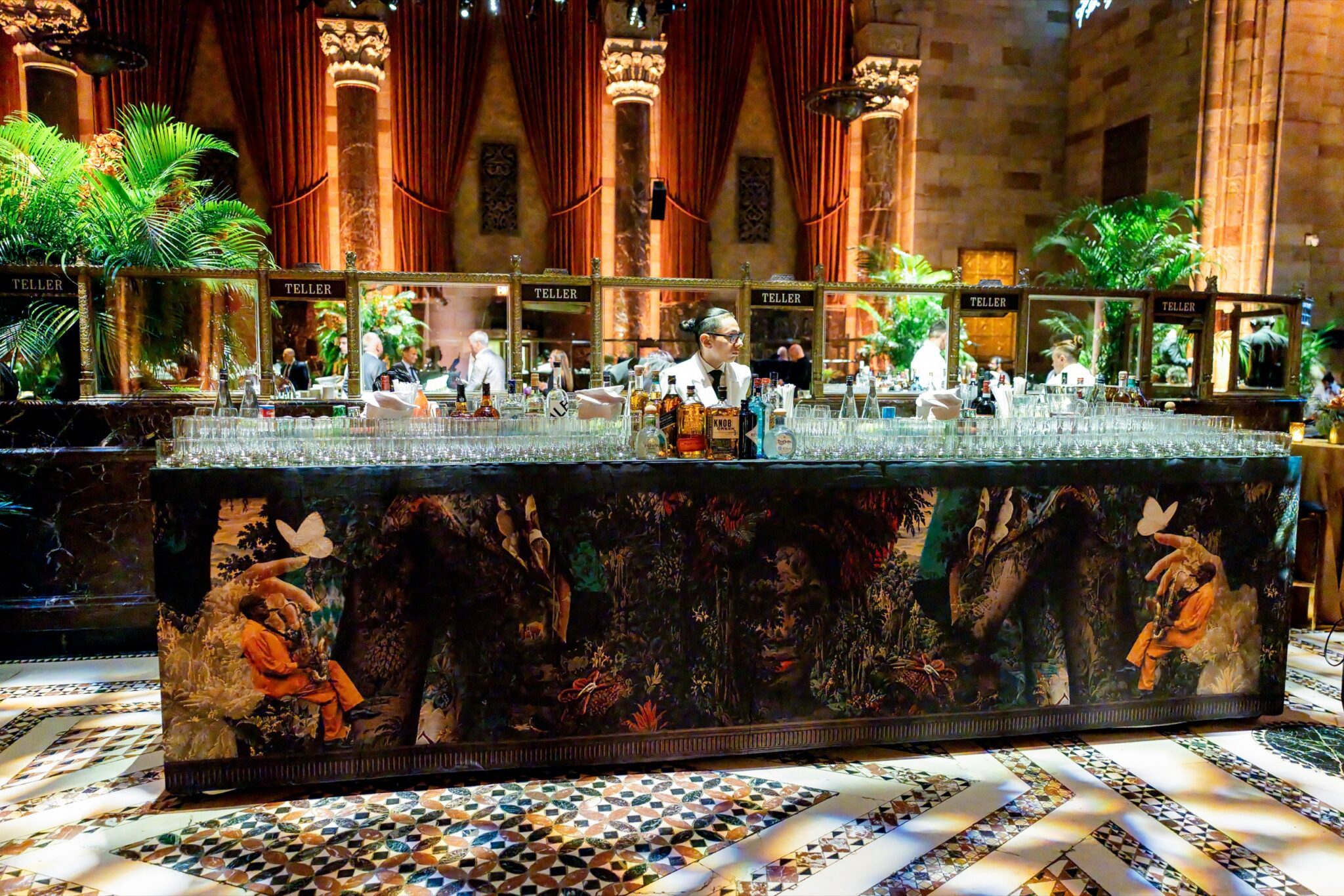 Bar service beginning beneath the arches of Cipriani 42nd Street
