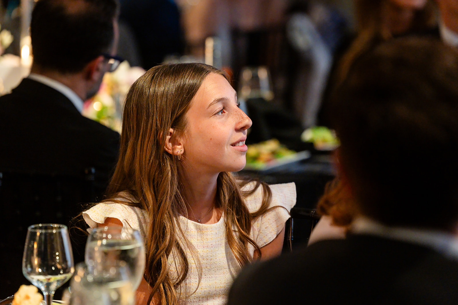 Guest reacting during a speech at the JCP benefit
